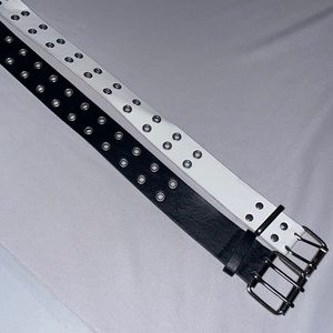 black and white belt set
